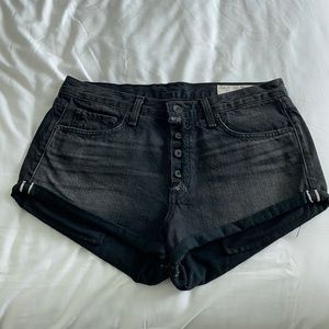 Rag & bone black denim shorts